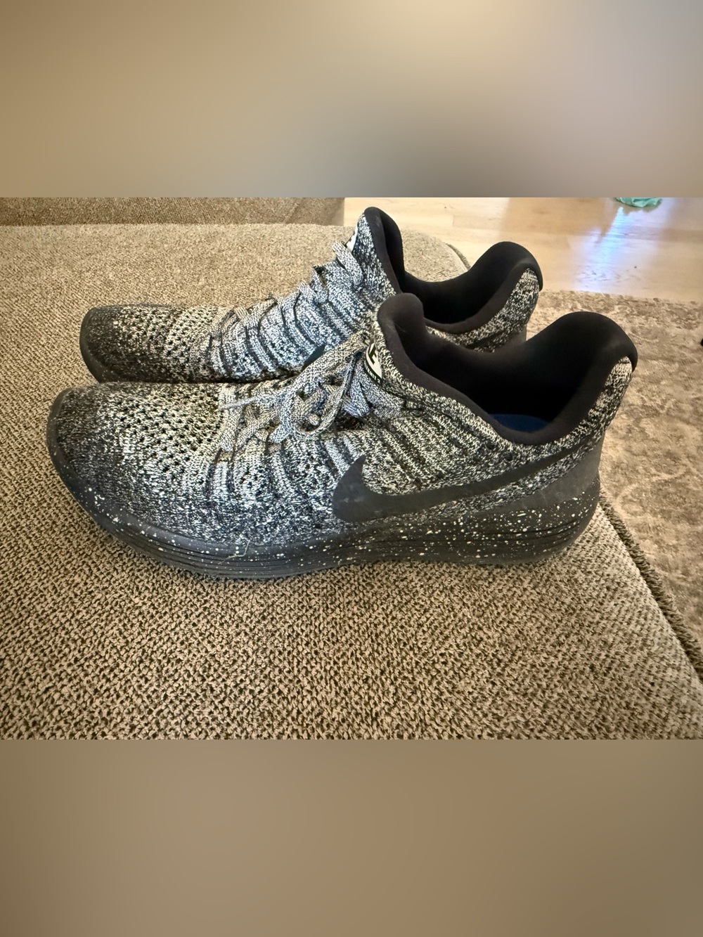 Nike Women’s Black and White Flyknit Sneakers